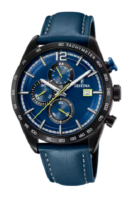 RELOJ FESTINA CHRONO SPORT AZUL OSCURO PIEL HOMBRE F20344/2