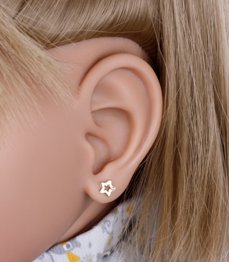Pendientes Oro 18k y diamantes 0.01cts "Pirlanta"
