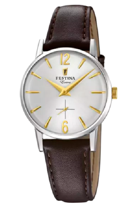 RELOJ FESTINA PLATA CORREA DE PIEL MUJER F20254/2