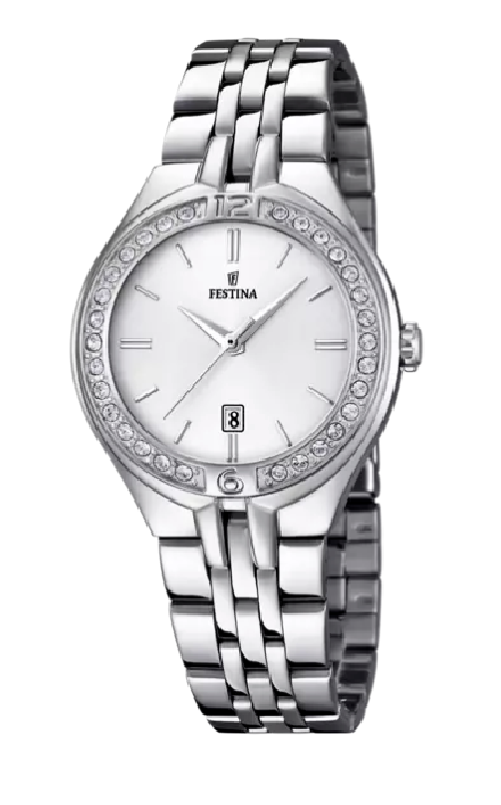 RELOJ FESTINA MADEMOISELLE PLATA CORREA DE ACERO MUJER F16867/1