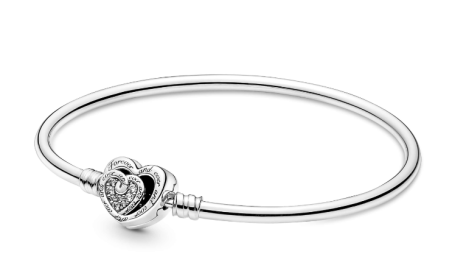 PULSERA PANDORA RIGIDA CORAZONES INFINITOS ENTRELAZADOS 591064C01