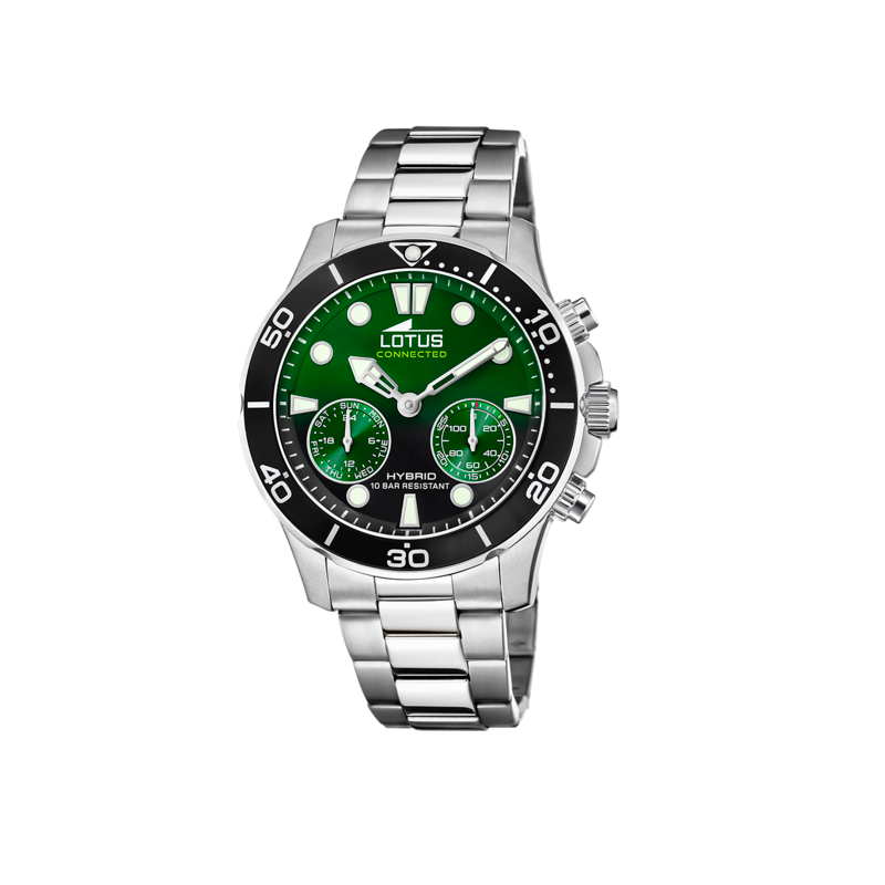 RELOJ LOTUS CONNECTED VERDE CORREA DE ACERO HOMBRE 18800/6