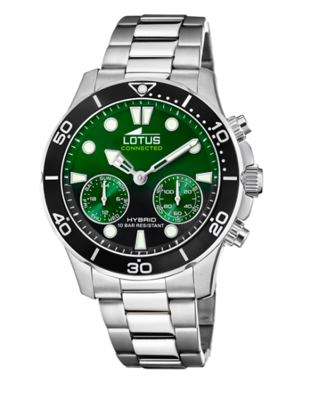 RELOJ LOTUS CONNECTED VERDE CORREA DE ACERO HOMBRE 18800/6