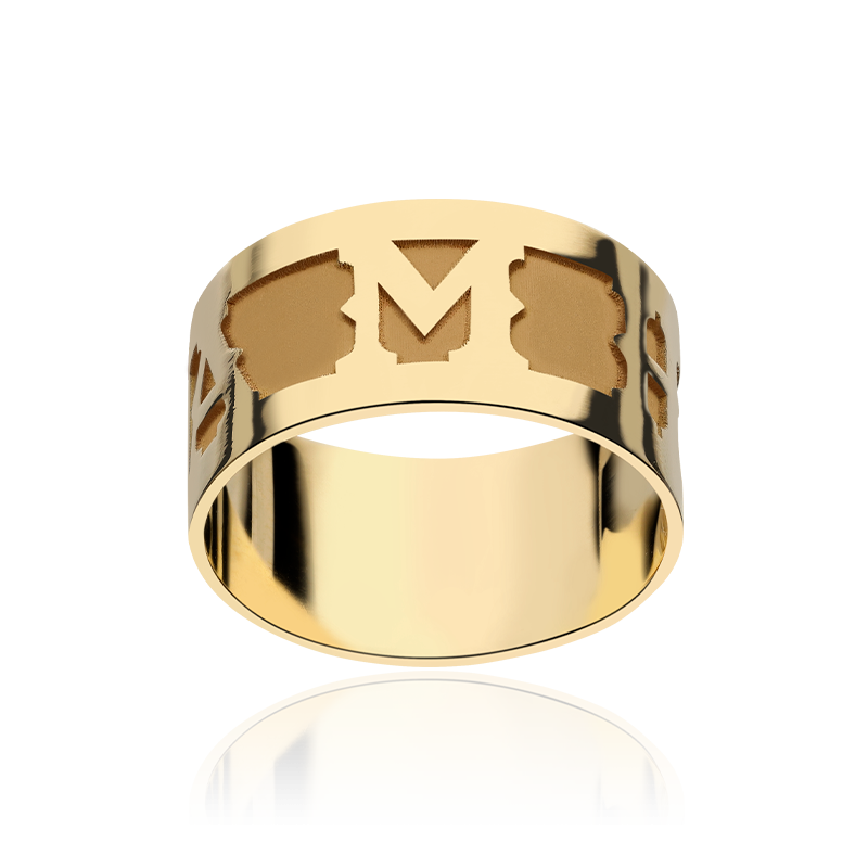 ANILLO AJUSTADOR "ARVADA" 10 mm ORO 18K