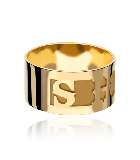 ANILLO AJUSTADOR "ARVADA" 10 mm ORO 18K