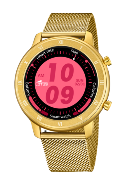 SMARTWATCH LOTUS SMARTIME DORADO CON CORREA DE ACERO MUJER 50038/1