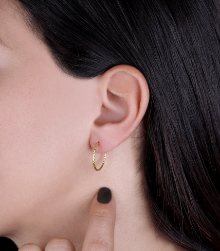 Pendientes Aro Oro 18k "Carlsbad" 18mm