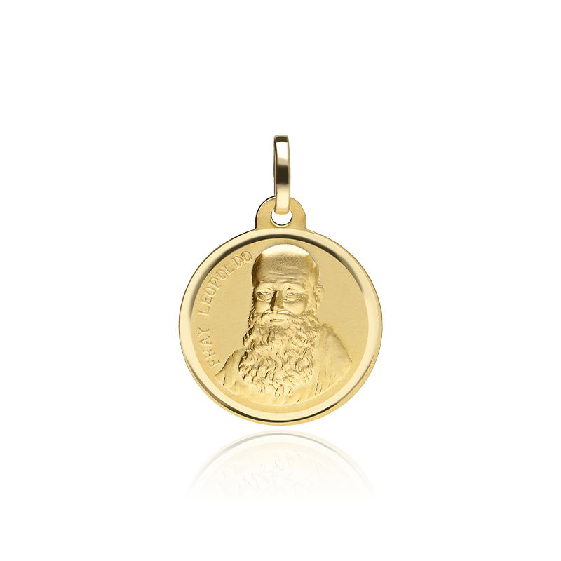 MEDALLA FRAY LEOPOLDO 18 MM ORO 18K