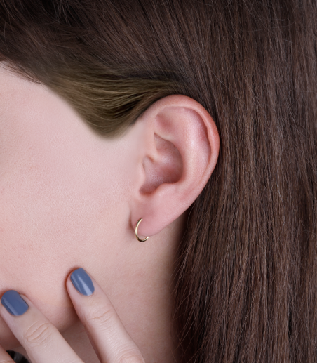 PENDIENTES "CARLSBAD" ARO LISO 11MM ORO 18K
