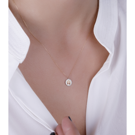 Gargantilla Oro bicolor 18k y circonitas "Dakota"