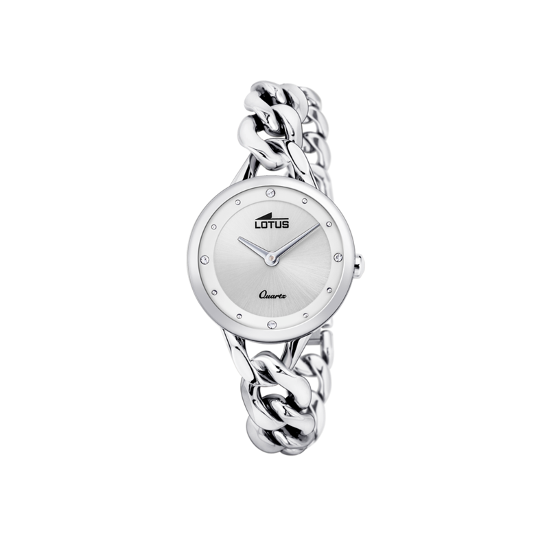 Reloj Lotus Trendy Mujer Esfera plateada brazalete acero 18721/1