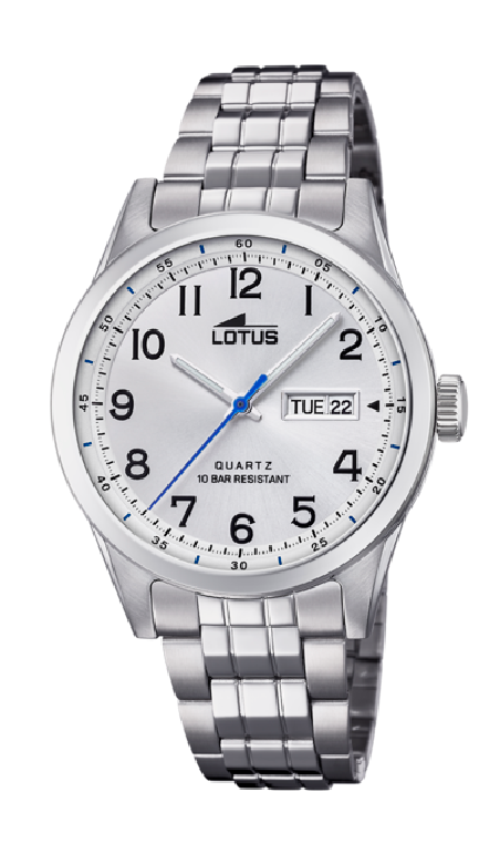 RELOJ LOTUS CLASSIC STEEL BLANCO CORREA DE ACERO HOMBRE 18670/1