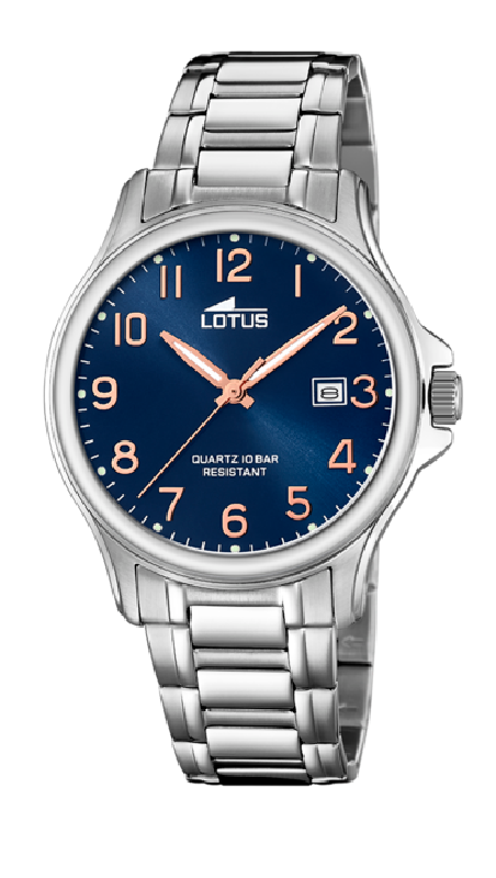 RELOJ LOTUS CLASSIC STEEL AZUL CORREA DE ACERO HOMBRE 18645/2