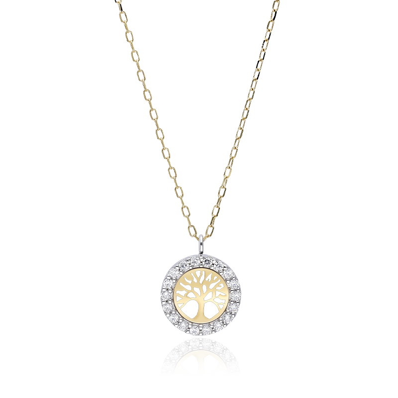 Gargantilla Oro bicolor 18k y circonitas "Dakota"
