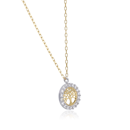 Gargantilla Oro bicolor 18k y circonitas "Dakota"