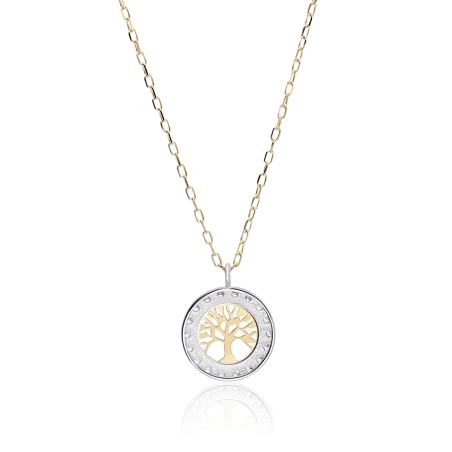 Gargantilla Oro bicolor 18k y circonitas "Dakota"