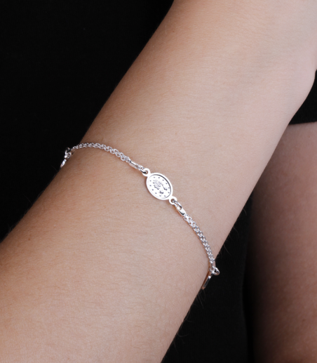 PULSERA PLATA DE LEY CON VIRGENES MILAGROSAS 0610797