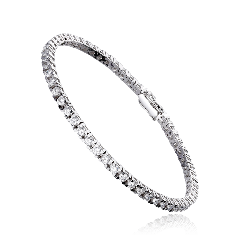 PULSERA RIVIERE DE DIAMANTES 3.30 CTS ORO BLANCO 18K