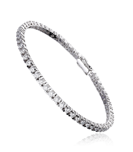 PULSERA RIVIERE DE DIAMANTES 3.30 CTS ORO BLANCO 18K