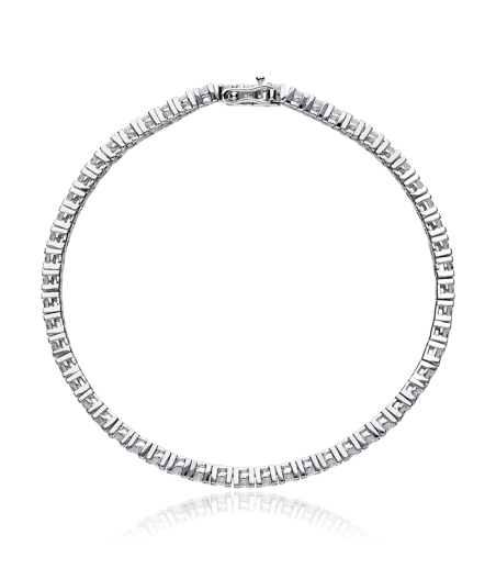 PULSERA RIVIERE DE DIAMANTES 3.30 CTS ORO BLANCO 18K