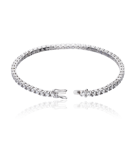 PULSERA RIVIERE DE DIAMANTES 3.30 CTS ORO BLANCO 18K