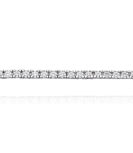 PULSERA RIVIERE DE DIAMANTES 3.30 CTS ORO BLANCO 18K