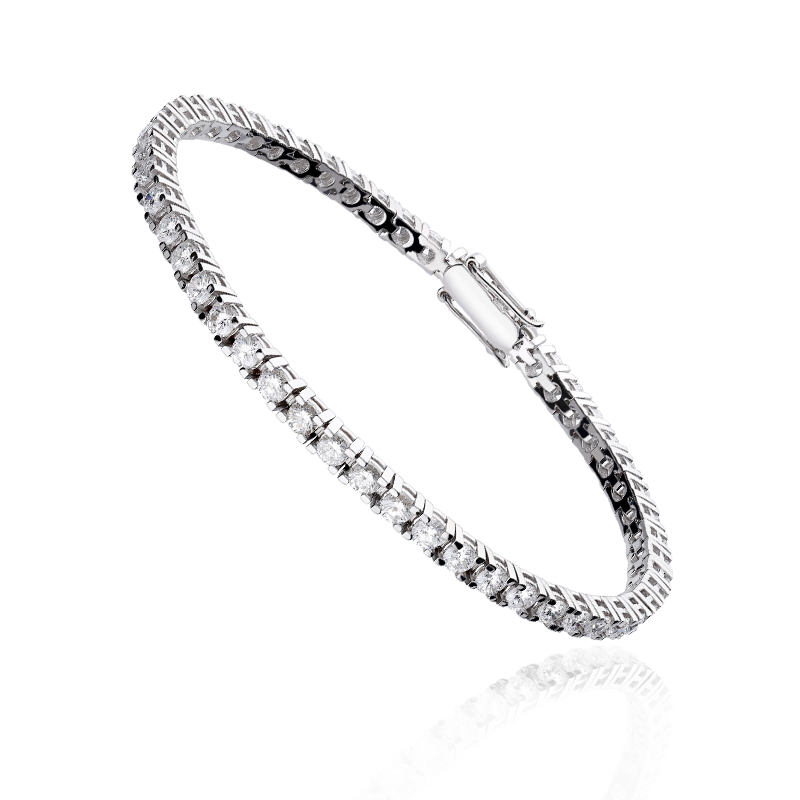 PULSERA RIVIERE DE DIAMANTES 4.80 CTS ORO BLANCO 18K