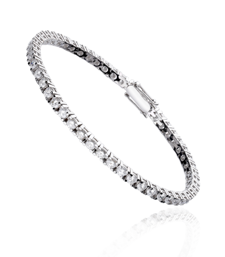 PULSERA RIVIERE DE DIAMANTES 4.80 CTS ORO BLANCO 18K