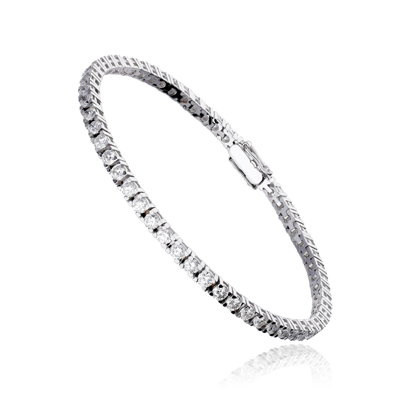 PULSERA RIVIERE DE DIAMANTES 4.65 CTS ORO BLANCO 18K