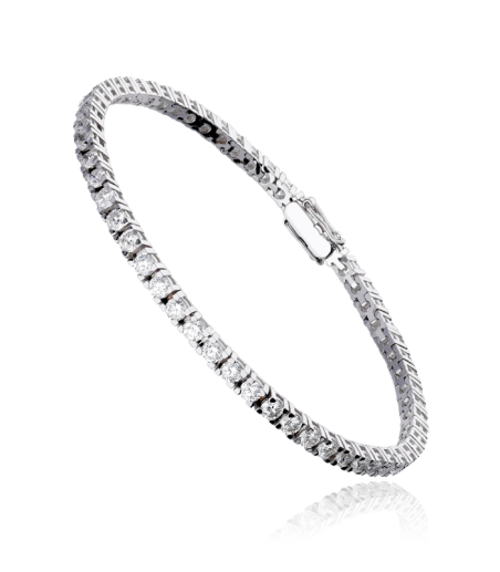 PULSERA RIVIERE DE DIAMANTES 4.65 CTS ORO BLANCO 18K