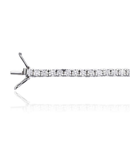 PULSERA RIVIERE DE DIAMANTES 4.65 CTS ORO BLANCO 18K