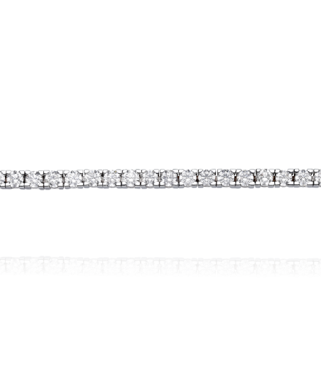 PULSERA RIVIERE DE DIAMANTES 4.65 CTS ORO BLANCO 18K