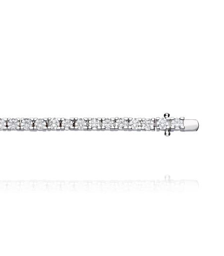 PULSERA RIVIERE DE DIAMANTES 4.65 CTS ORO BLANCO 18K