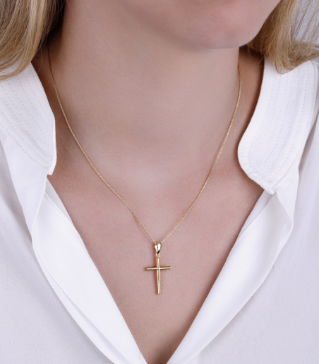 COLGANTE CRUZ "CIELO" ORO 18K