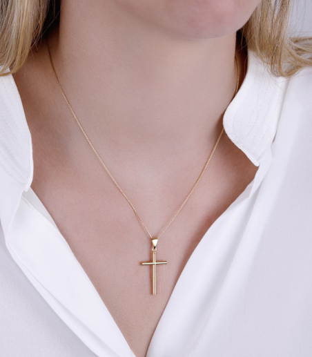 Colgante Cruz Oro 18k "Cielo"