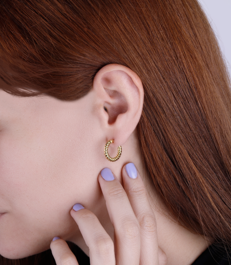 Aros Oro 18k 15mm "Parks"