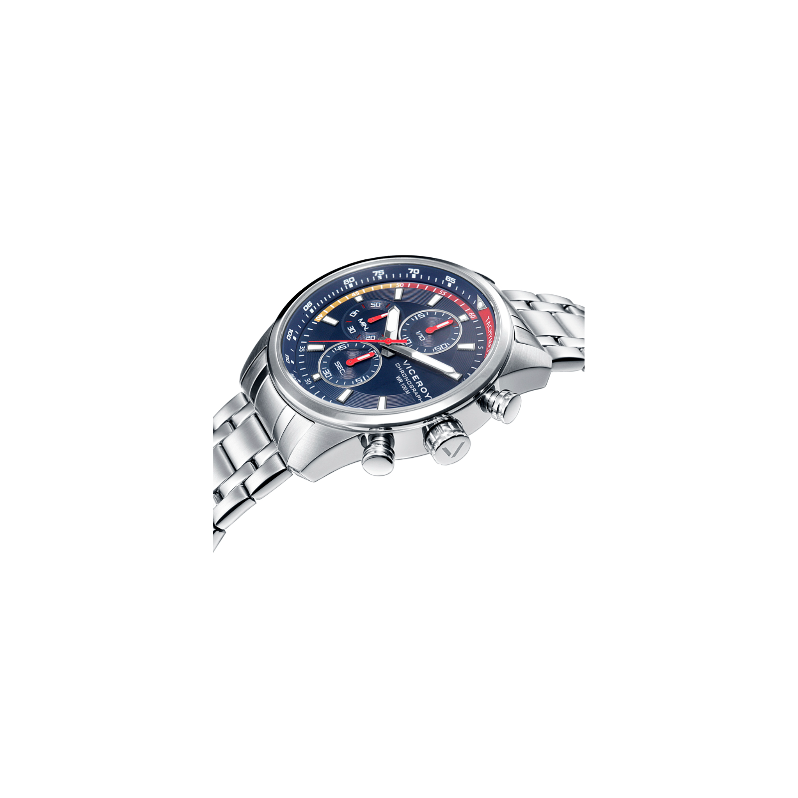 Viceroy Orologio Uomo 46671-57: Cronografo In Acciaio E Pelle, 100m Water Resistant - 4