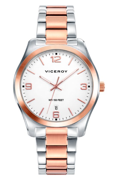 RELOJ VICEROY GRAND ACERO BICOLOR HOMBRE 401173-95