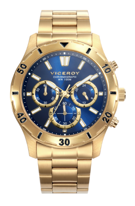 RELOJ VICEROY HEAT ACERO DORADO HOMBRE 401135-36