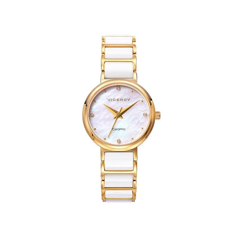 RELOJ VICEROY CERAMICA ACERO DORADO MUEJR 471006-07