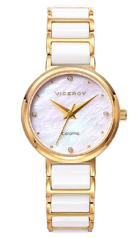 RELOJ VICEROY CERAMICA ACERO DORADO MUEJR 471006-07