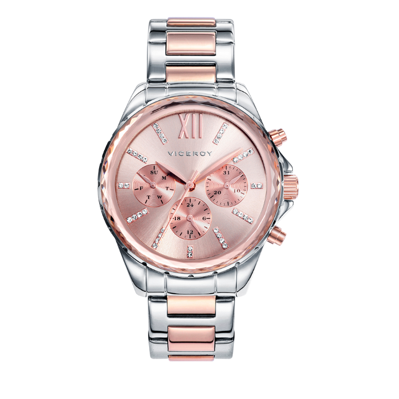 Reloj Viceroy mujer modelo 40930-73 acero bicolor multifunción