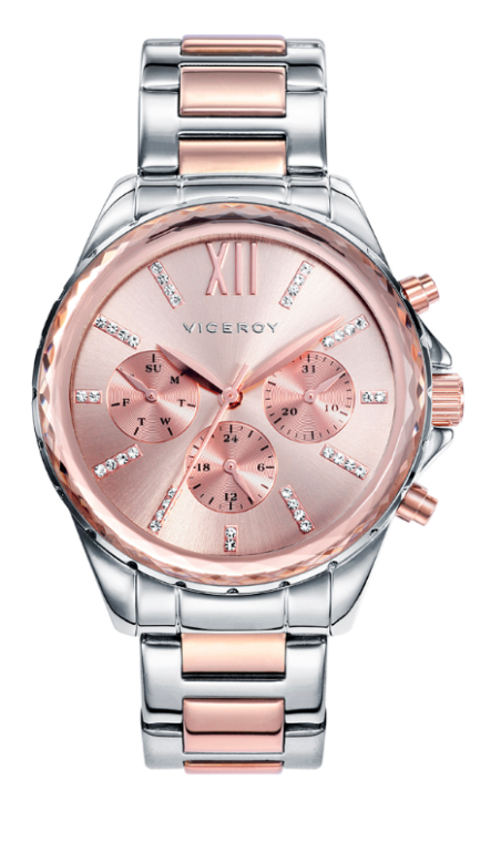 Reloj Viceroy Mujer Acero Bicolor Multifunción 401268-33