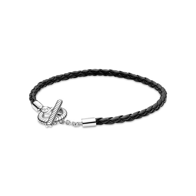 PULSERA PANDORA MOMENTS CUERO TRENZADO 591675C01