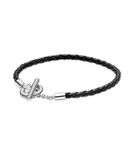 PULSERA PANDORA MOMENTS CUERO TRENZADO 591675C01