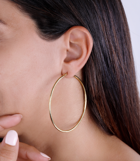 Pendientes Aro Oro 18k 60mm "Raisa"