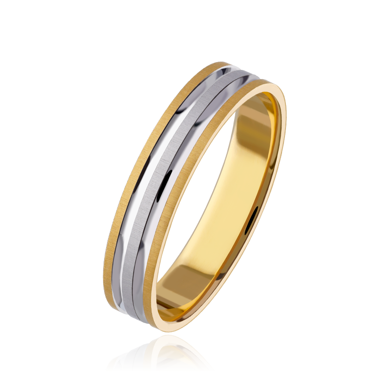 Alianza Nexo Oro Bicolor 18k 4mm