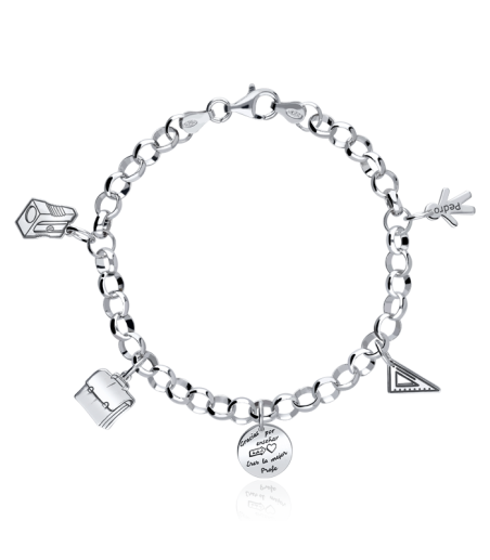 PULSERA "BAIRO" PARA PROFE PLATA DE LEY