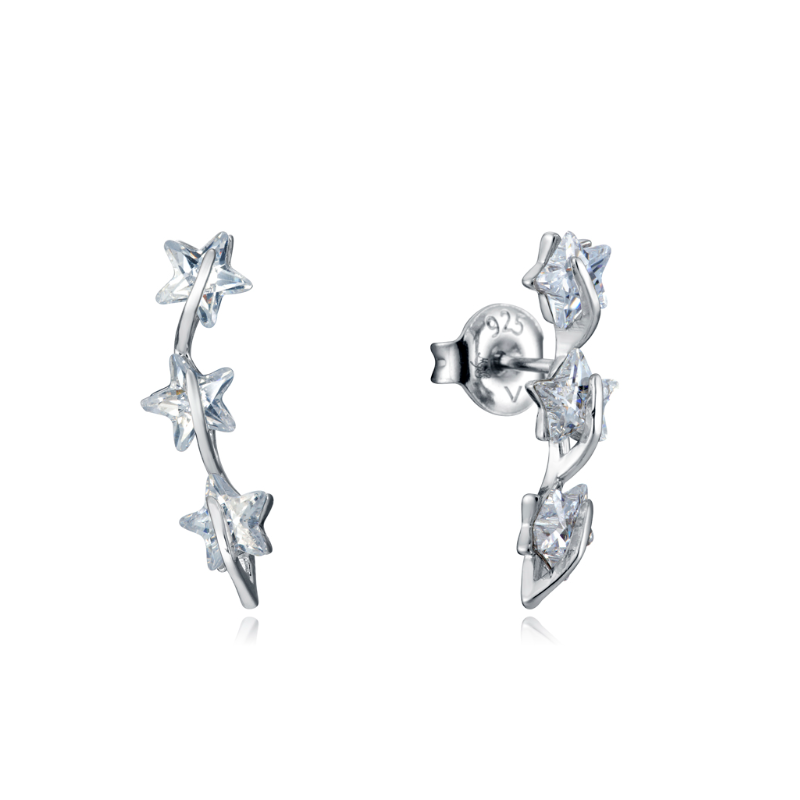 PENDIENTES VICEROY TREND PLATA TREPADORES ESTRELLAS MUJER 13003E000-30