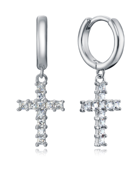 PENDIENTES VICEROY TREND PLATA CRUZ CON CIRCONITAS MUJER 13028E000-30